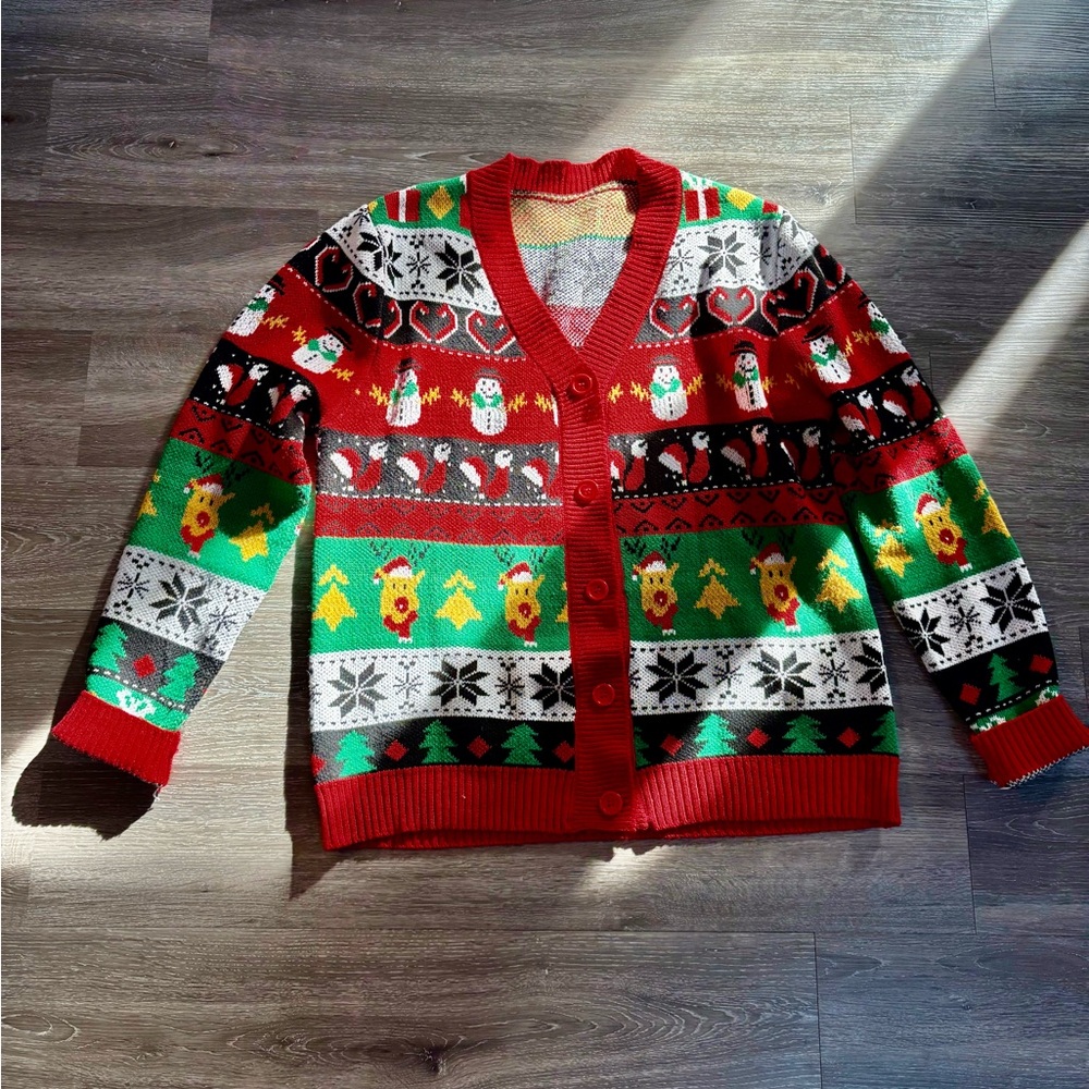 Festive Red and Green Holiday Sweater